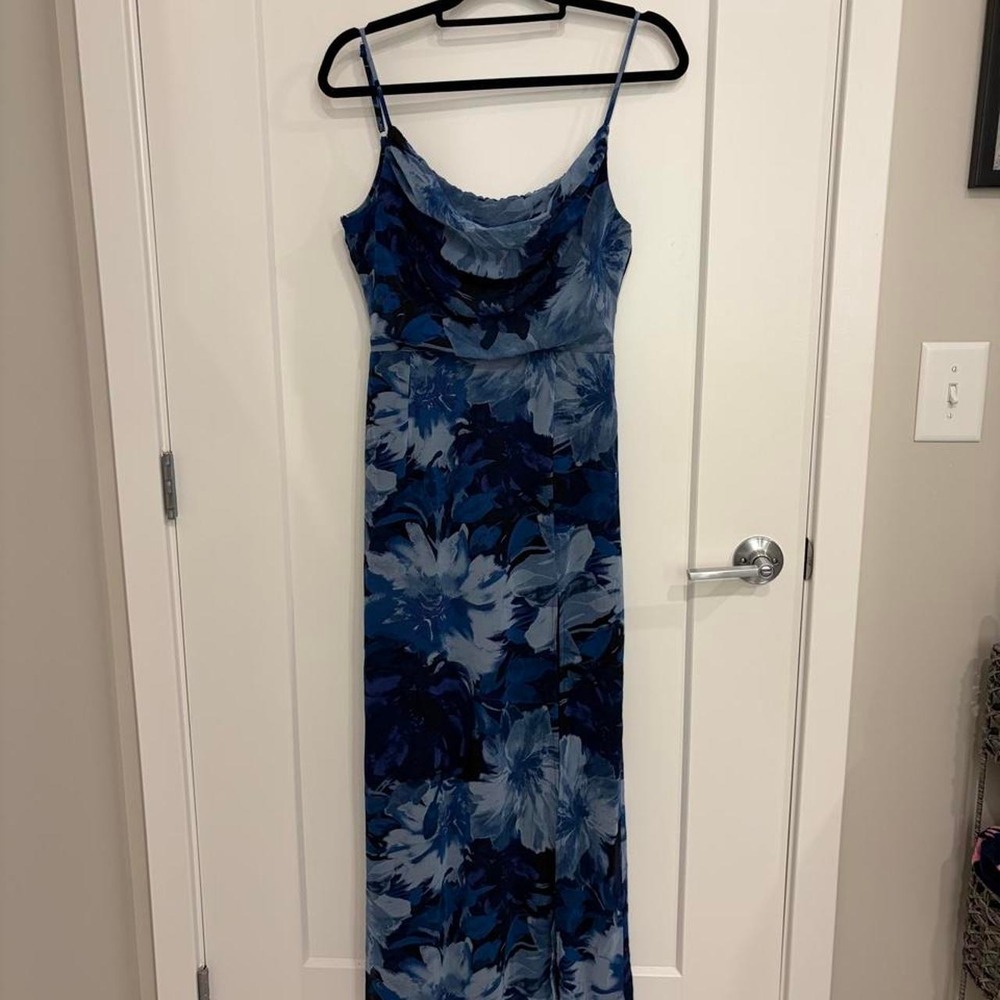 Lulu's Floral Blue Dress